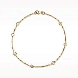 Love Diamonds 0.25ct  Diamond Yellow Gold Bracelet