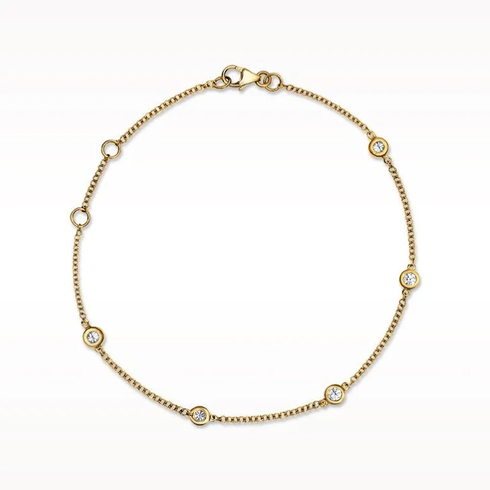 Love Diamonds 0.25ct  Diamond Yellow Gold Bracelet