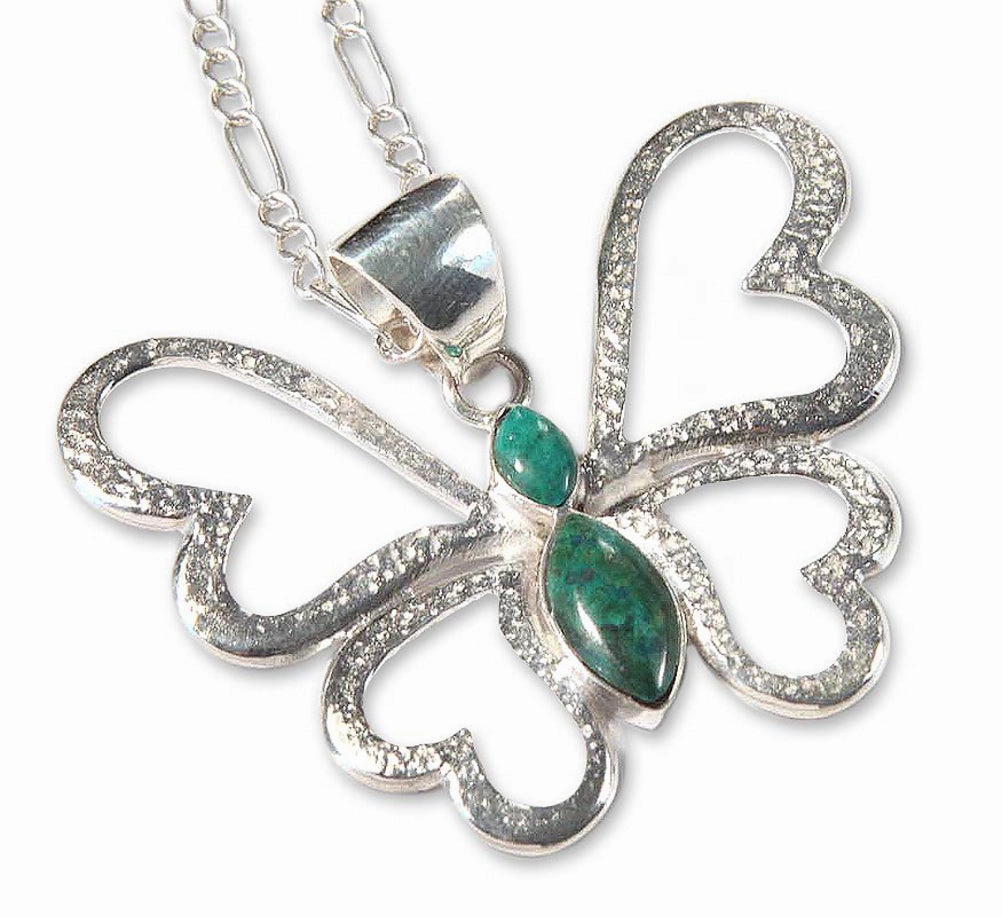 Love Butterfly Chrysocolla Necklace