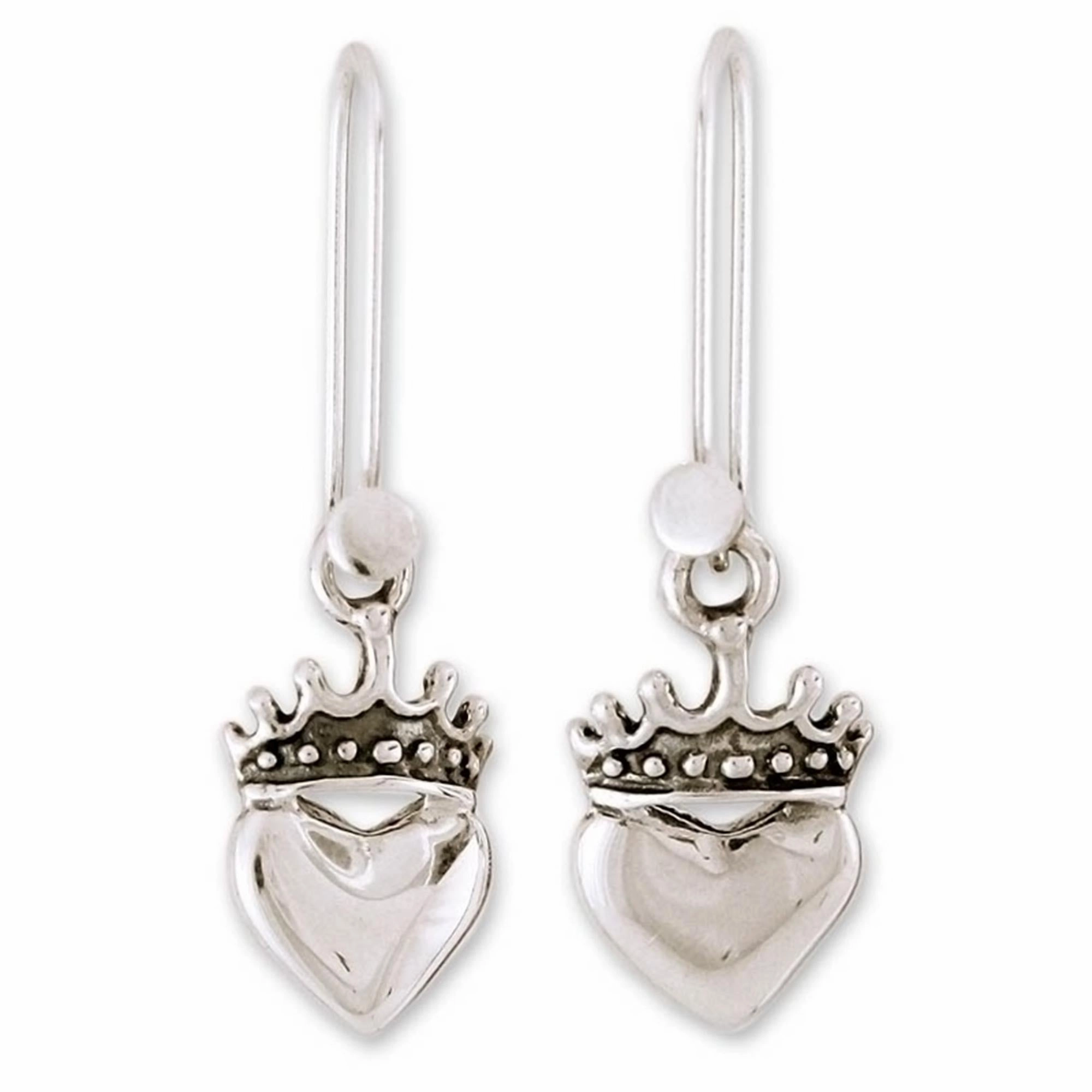 Love Coronation Taxco Sterling Silver Dangle Earrings