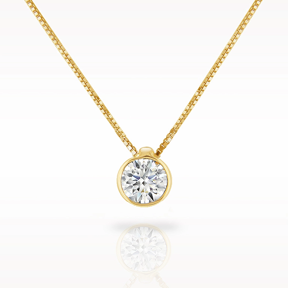 Love Diamonds 0.25ct Diamond Yellow Gold Necklace