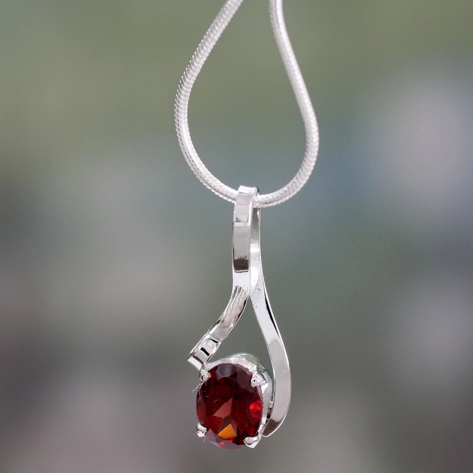 Love in a Ribbon Sterling Silver Necklace