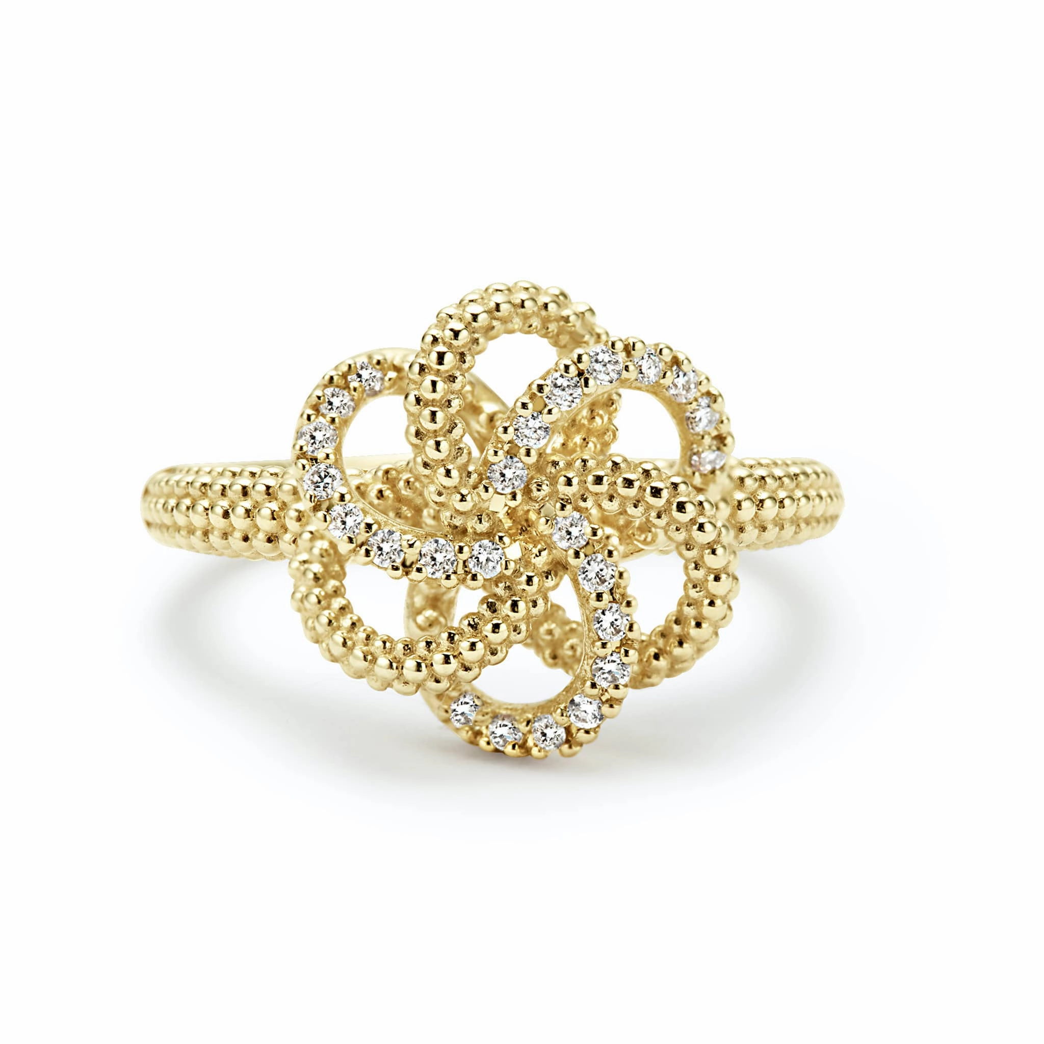 Love Knot 18K Gold Love Knot Diamond Ring