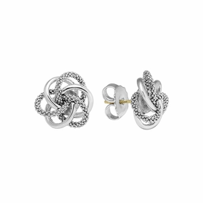 Love Knot Large Silver Love Knot Stud Earrings