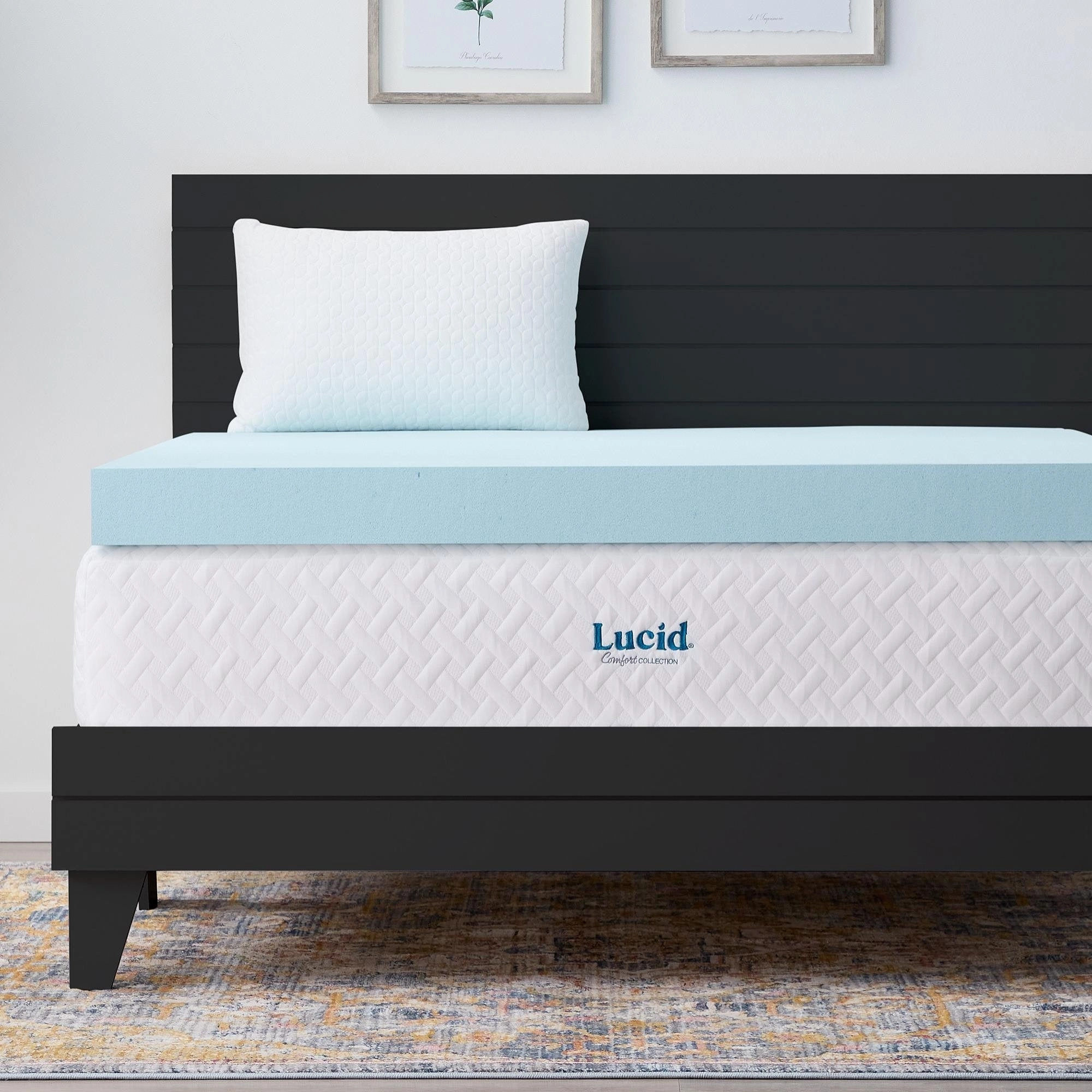 Lucid 4 Inch Gel and Aloe Memory Foam Topper