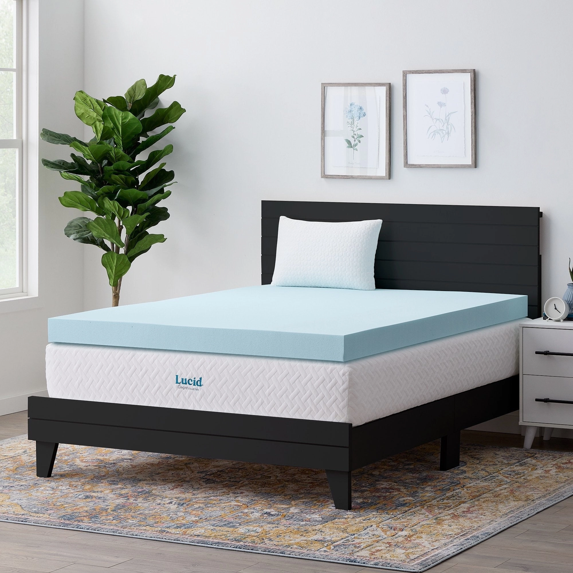Lucid 4 Inch Gel and Aloe Memory Foam Topper