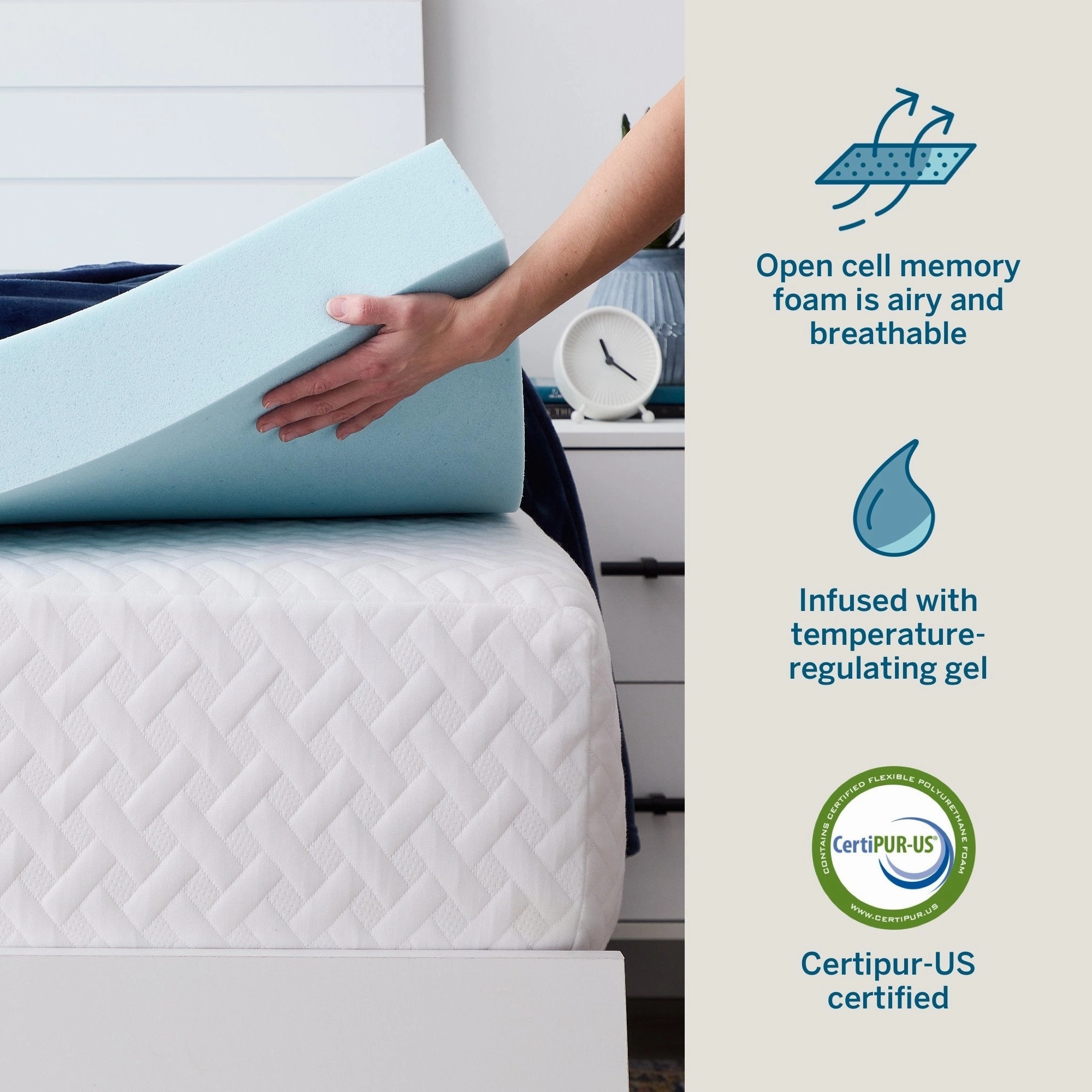 Lucid 4 Inch Gel and Aloe Memory Foam Topper