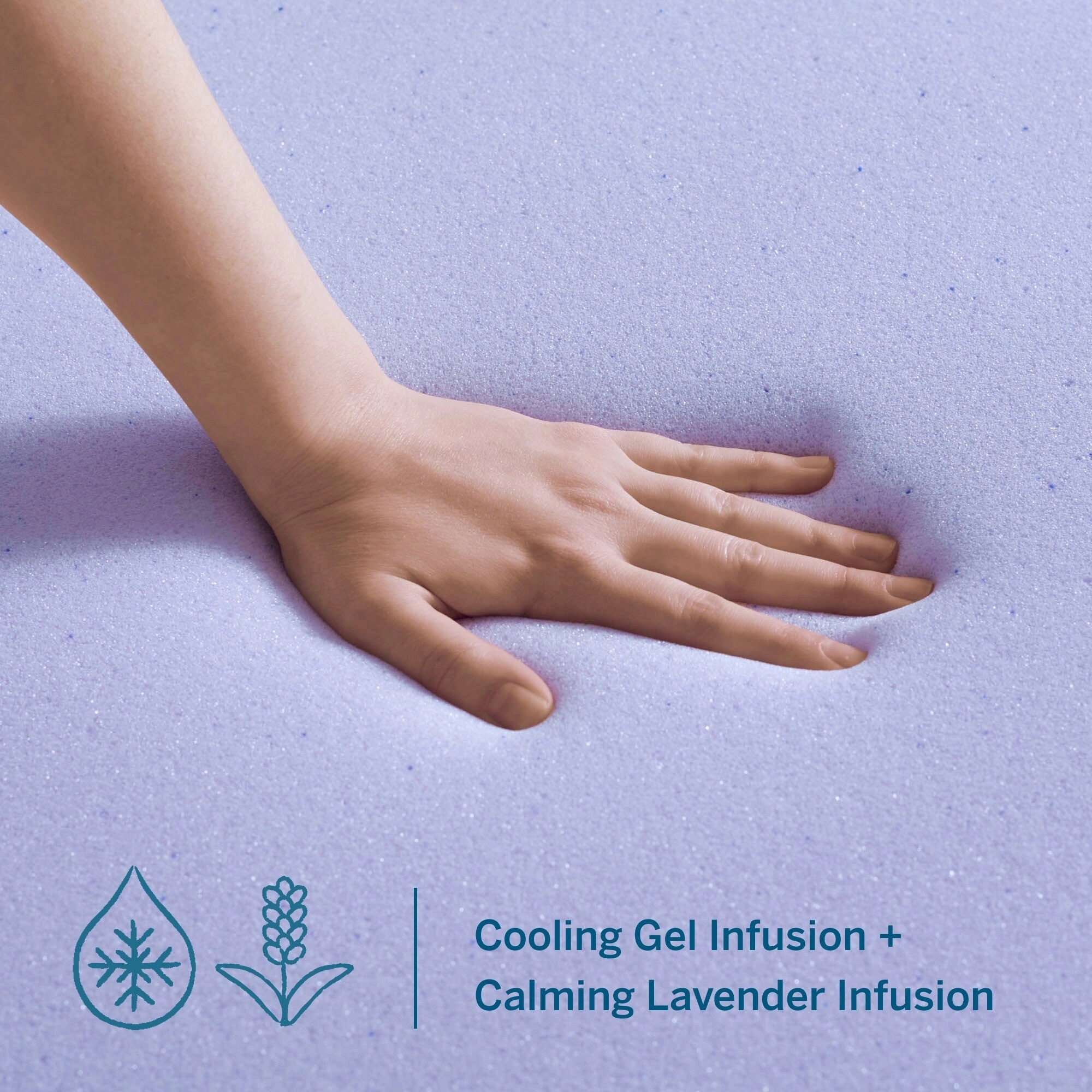 Lucid Lavender and Gel Covered Mattress Topper 2,3,4 inch - N/A