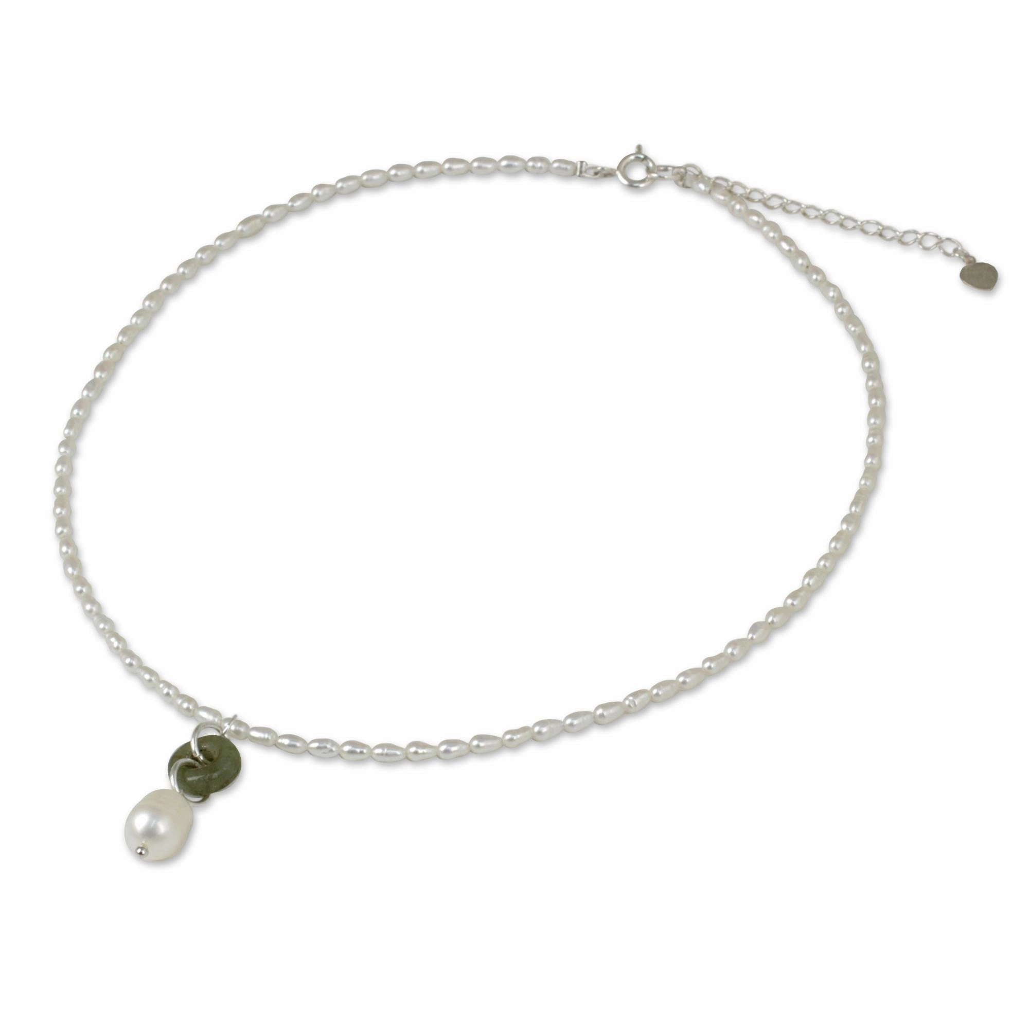 Lucky Cycle Pearl Sterling Silver Necklace