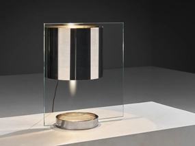 Lumenform Table Lamp in Glass and Chrome 1970s Knife Set,Kitchen Knives