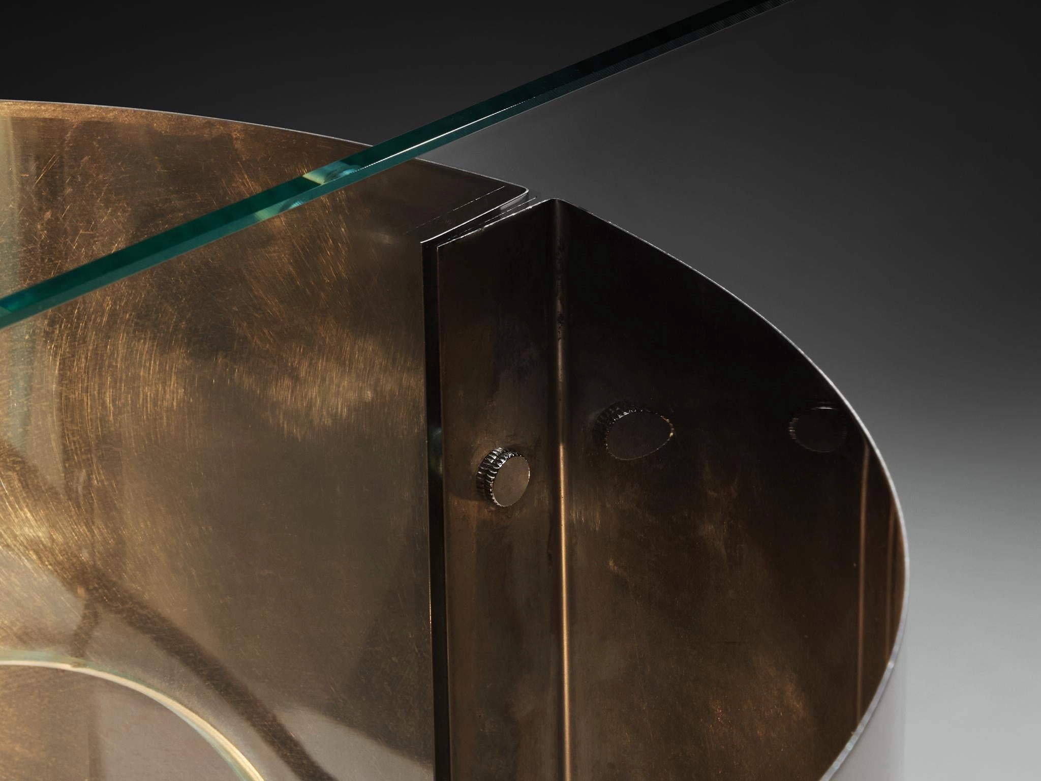 Lumenform Table Lamp in Glass and Chrome 1970s