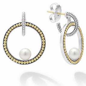 Luna Caviar Pearl Drop Earrings