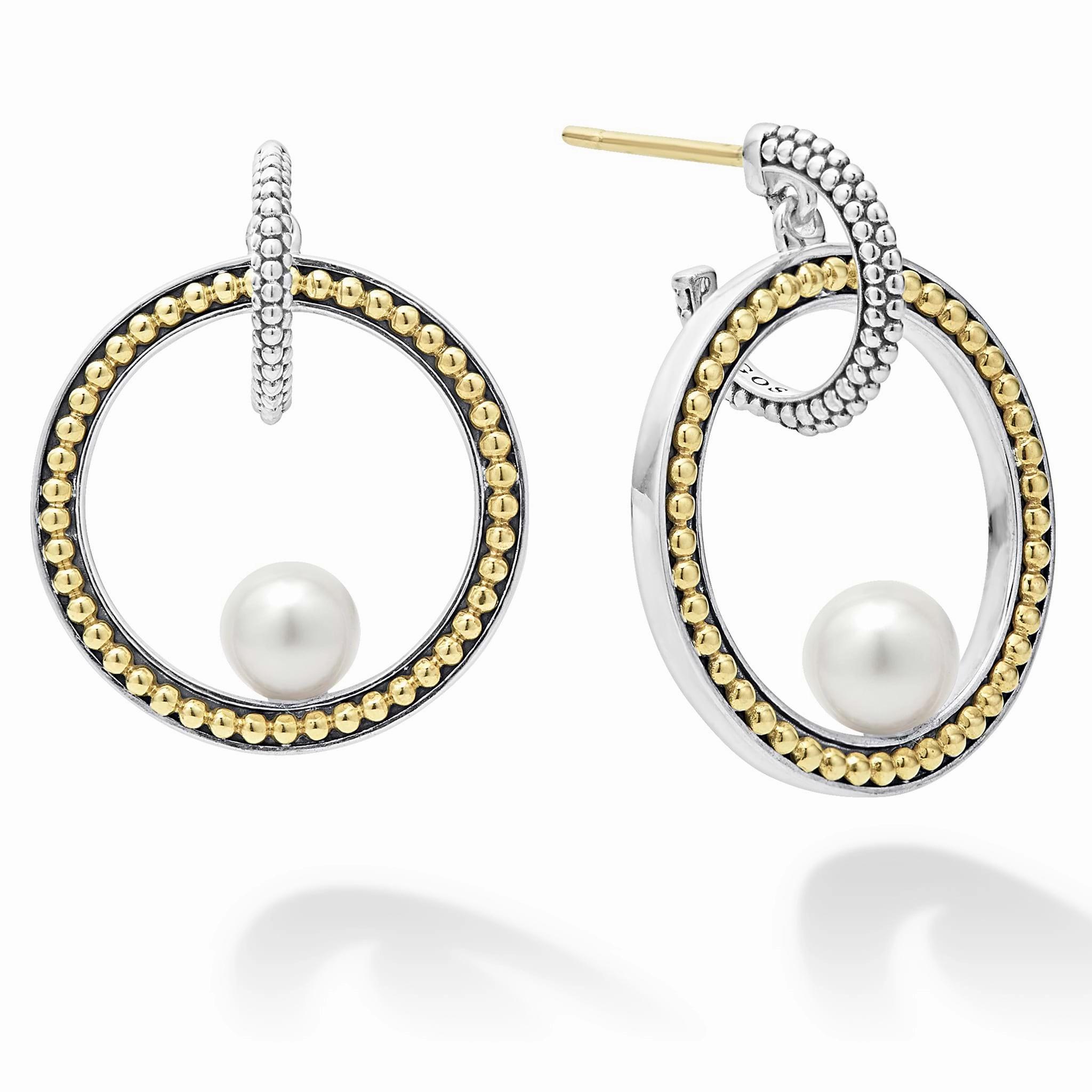 Luna Caviar Pearl Drop Earrings