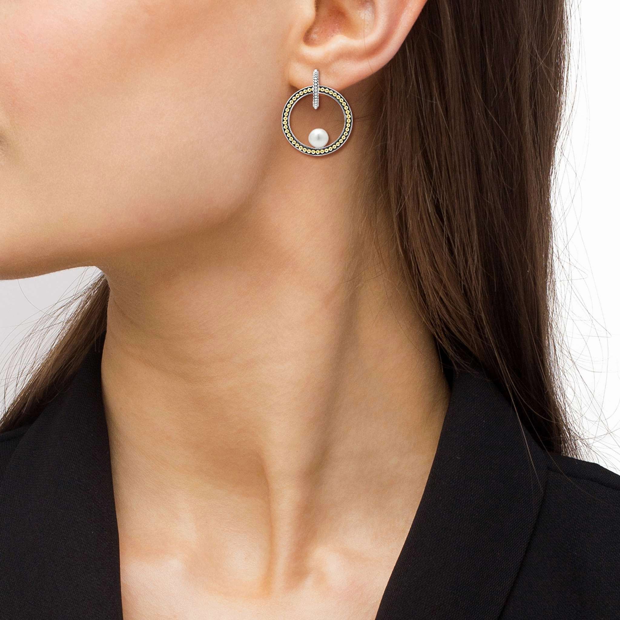 Luna Caviar Pearl Drop Earrings