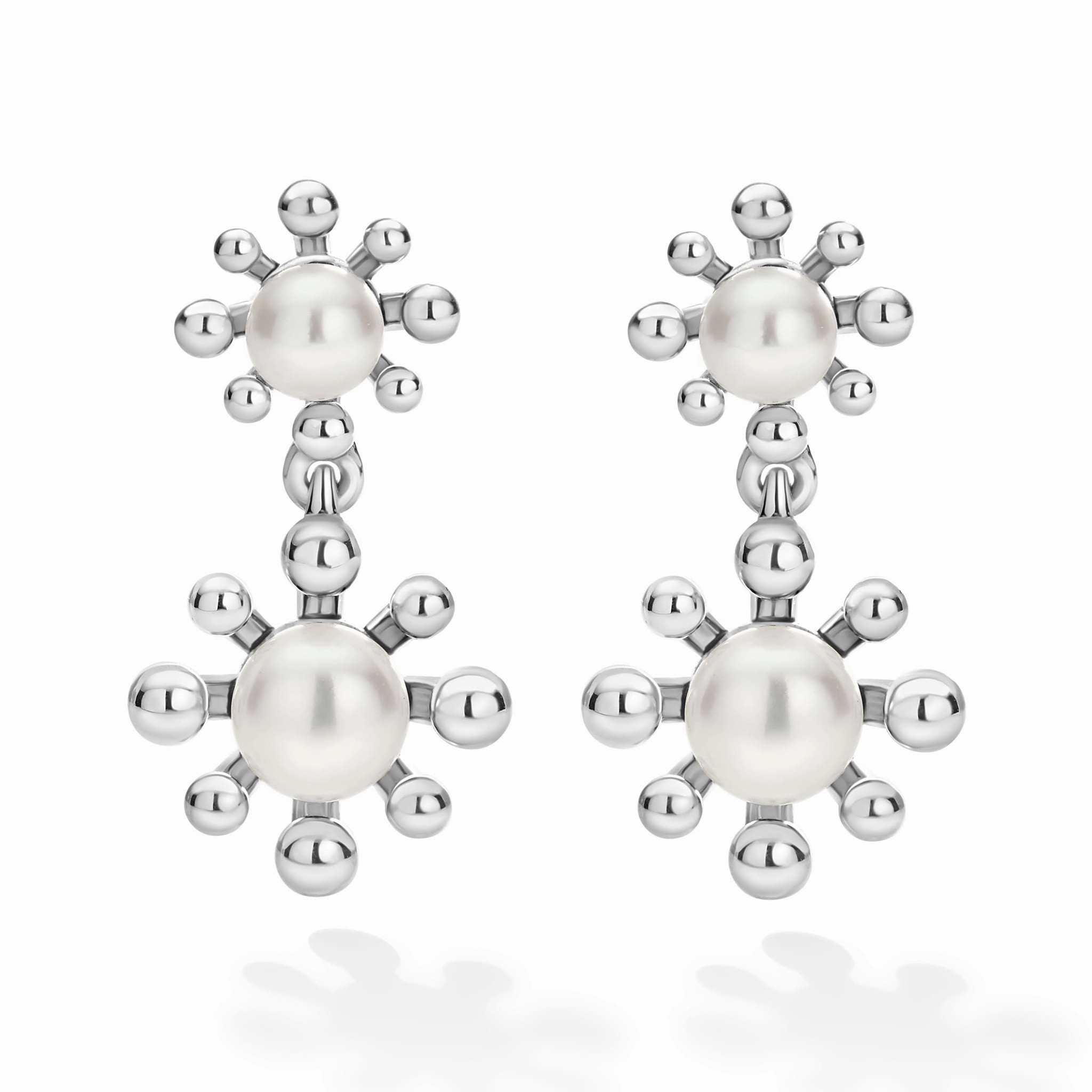 Luna Fleur Pearl Drop Earrings