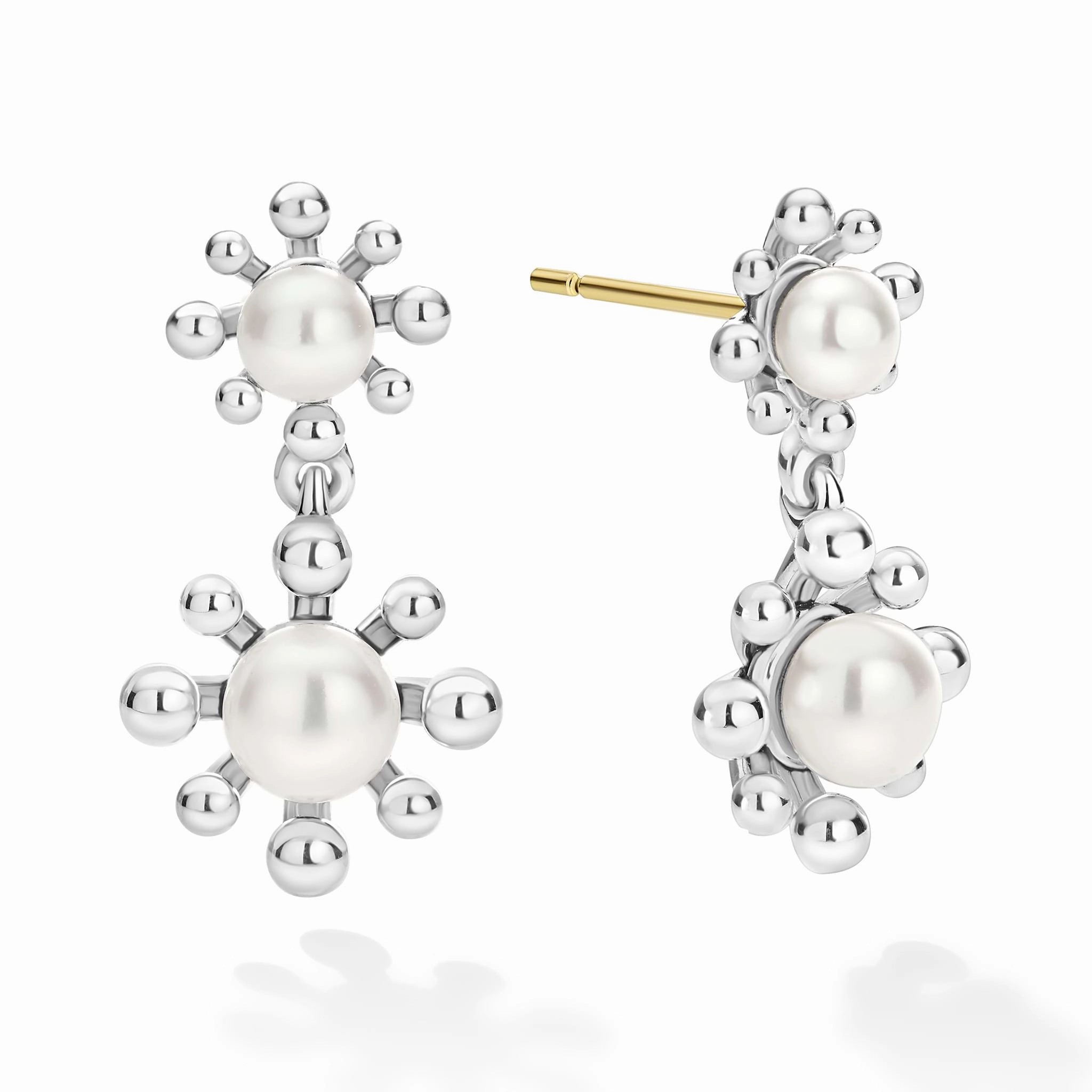 Luna Fleur Pearl Drop Earrings