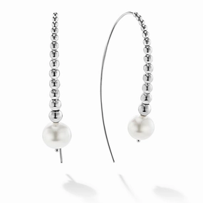 Luna Graduated Bead Pearl Earrings