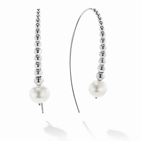 Luna Graduated Bead Pearl Earrings