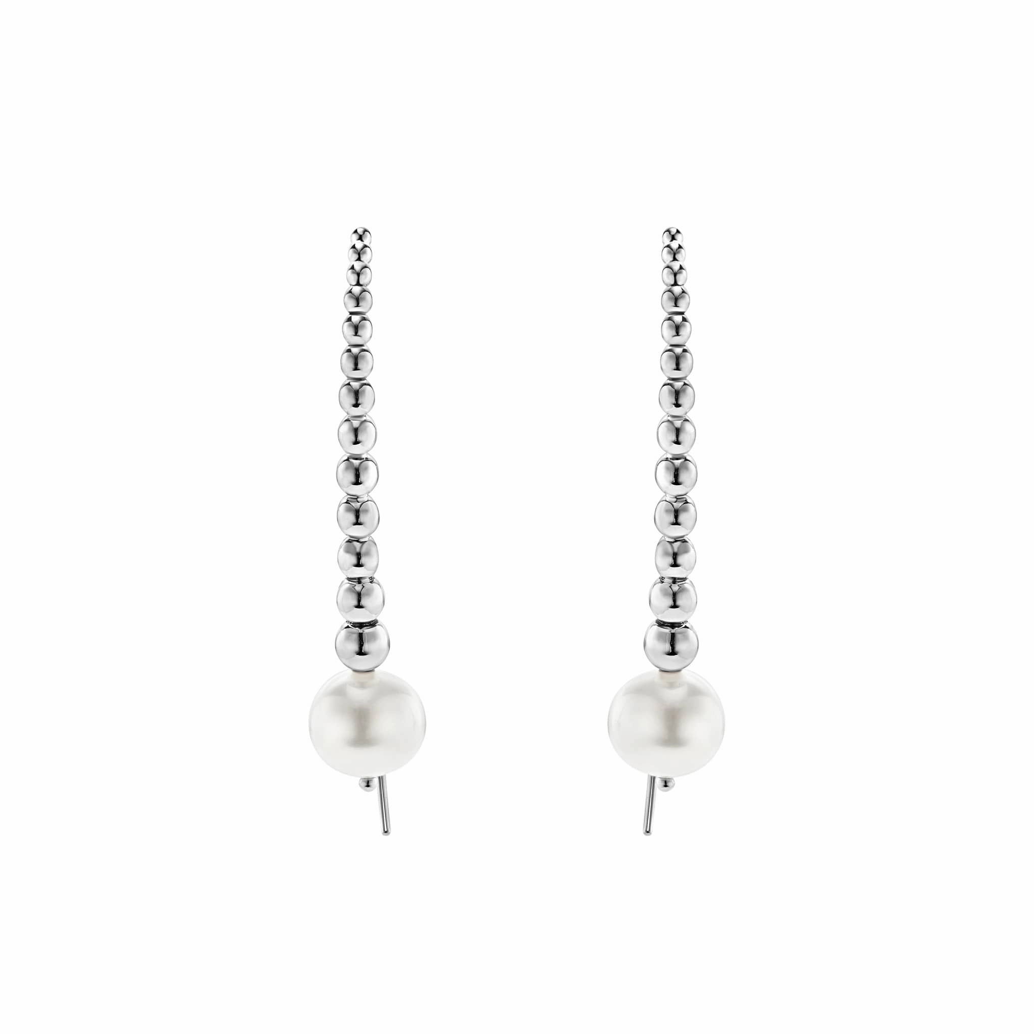 Luna Graduated Bead Pearl Earrings