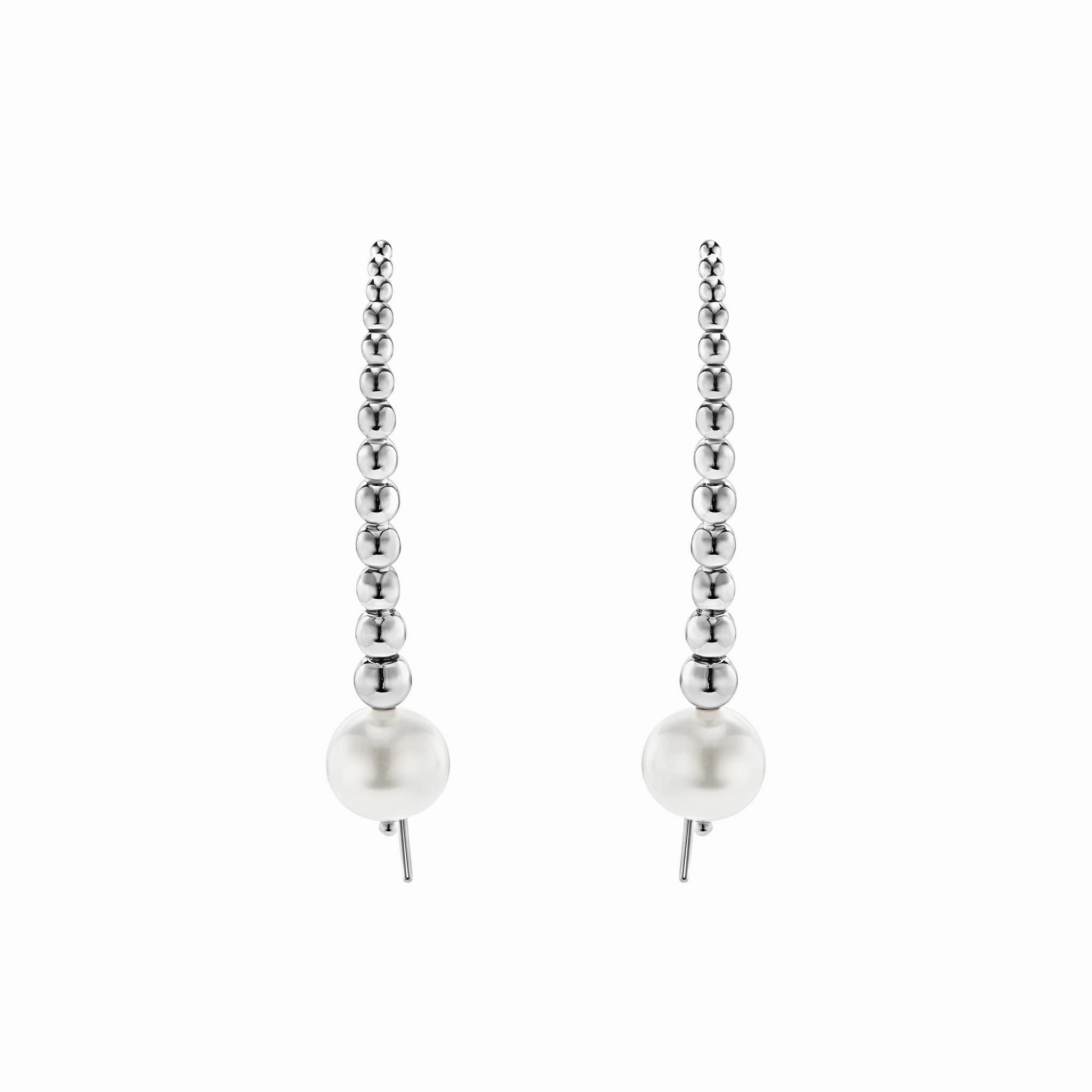 Luna Graduated Bead Pearl Earrings