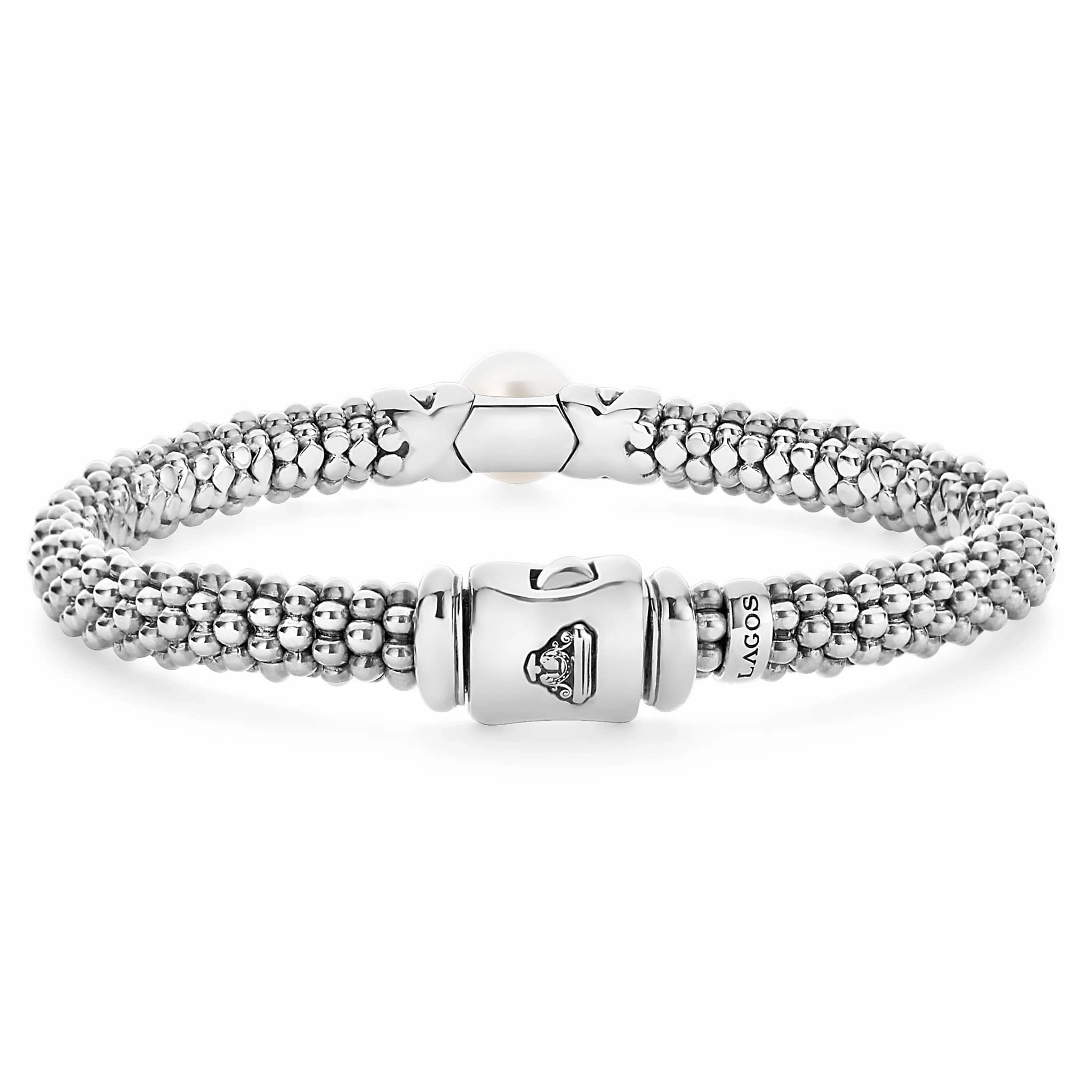 Luna Silver X Pearl Caviar Bracelet | 6mm