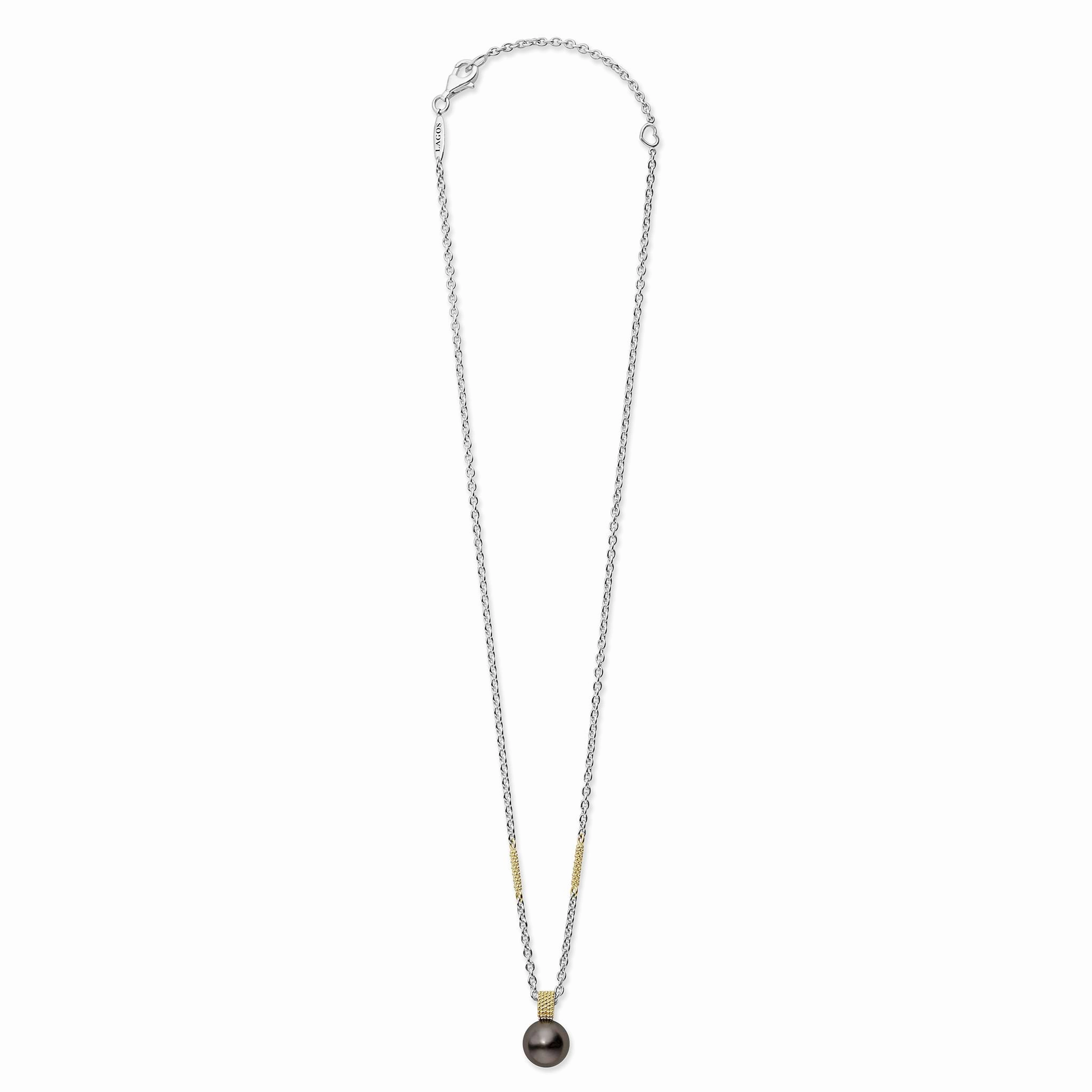 Luna Tahitian Black Pearl Pendant Necklace