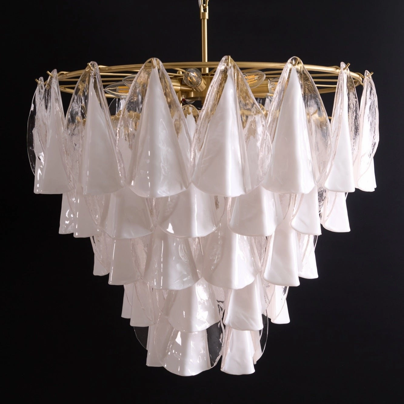 Lunara White Murano Chandelier