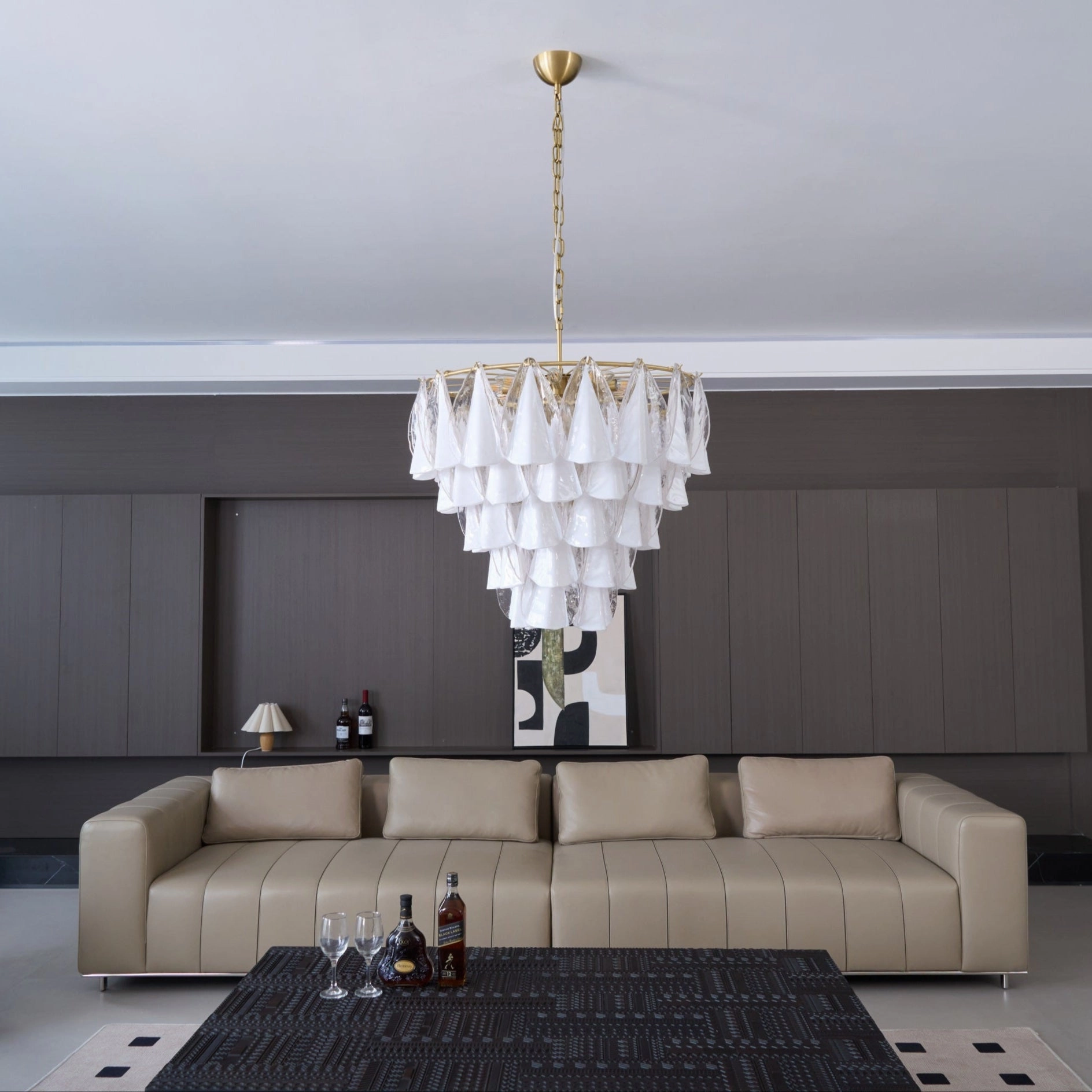 Lunara White Murano Chandelier