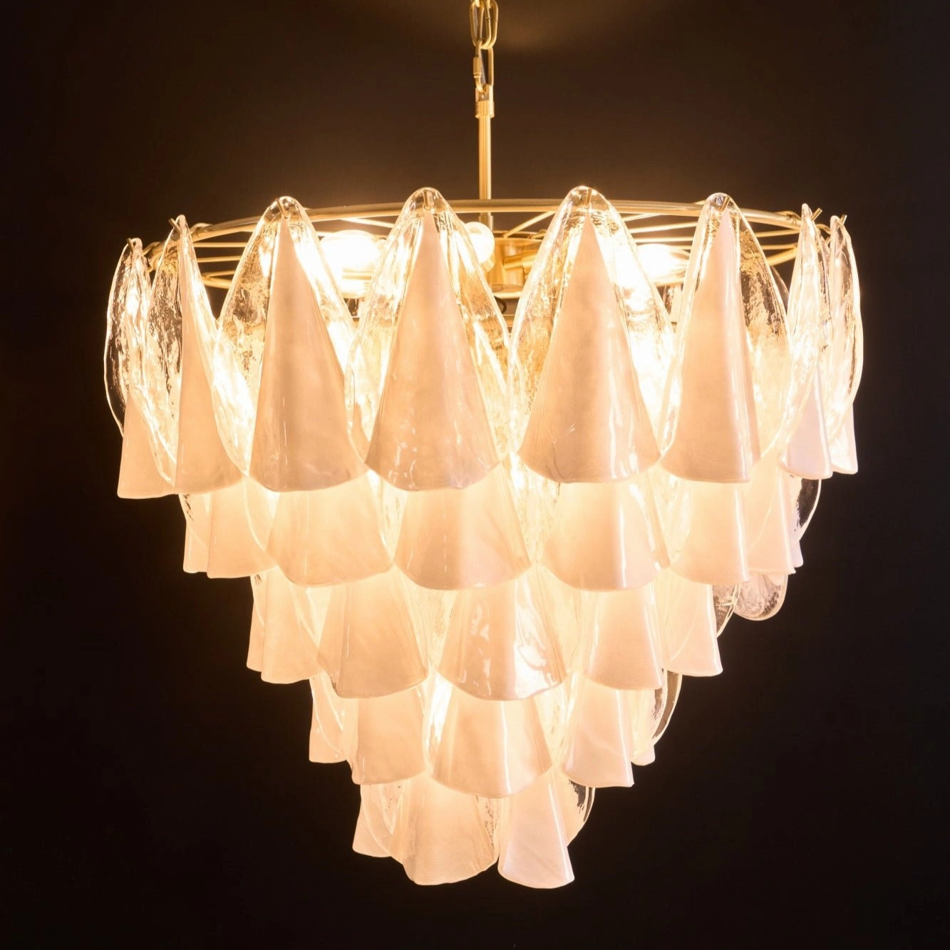 Lunara White Murano Chandelier