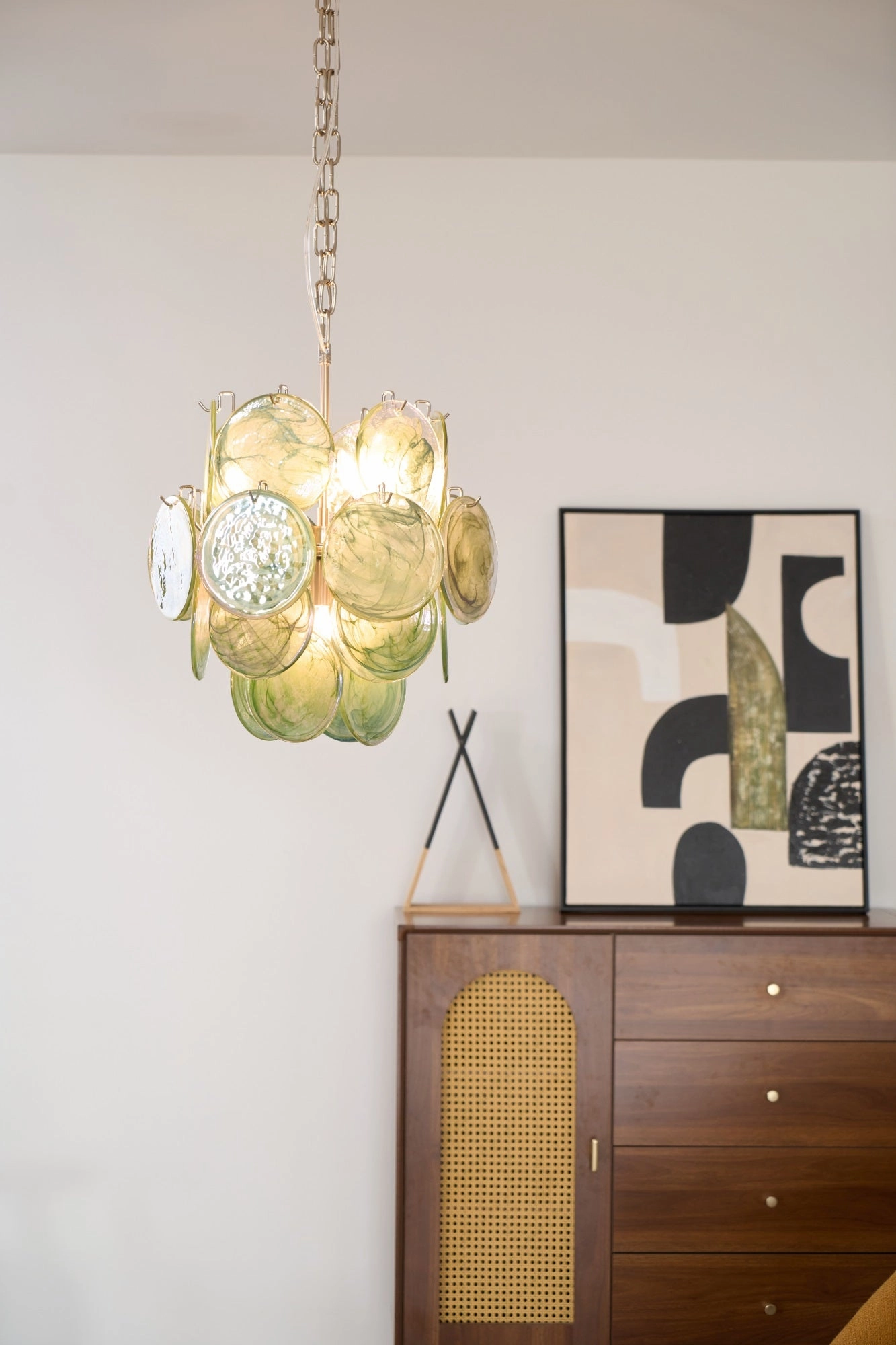 Lunaria Disc Murano Chandelier