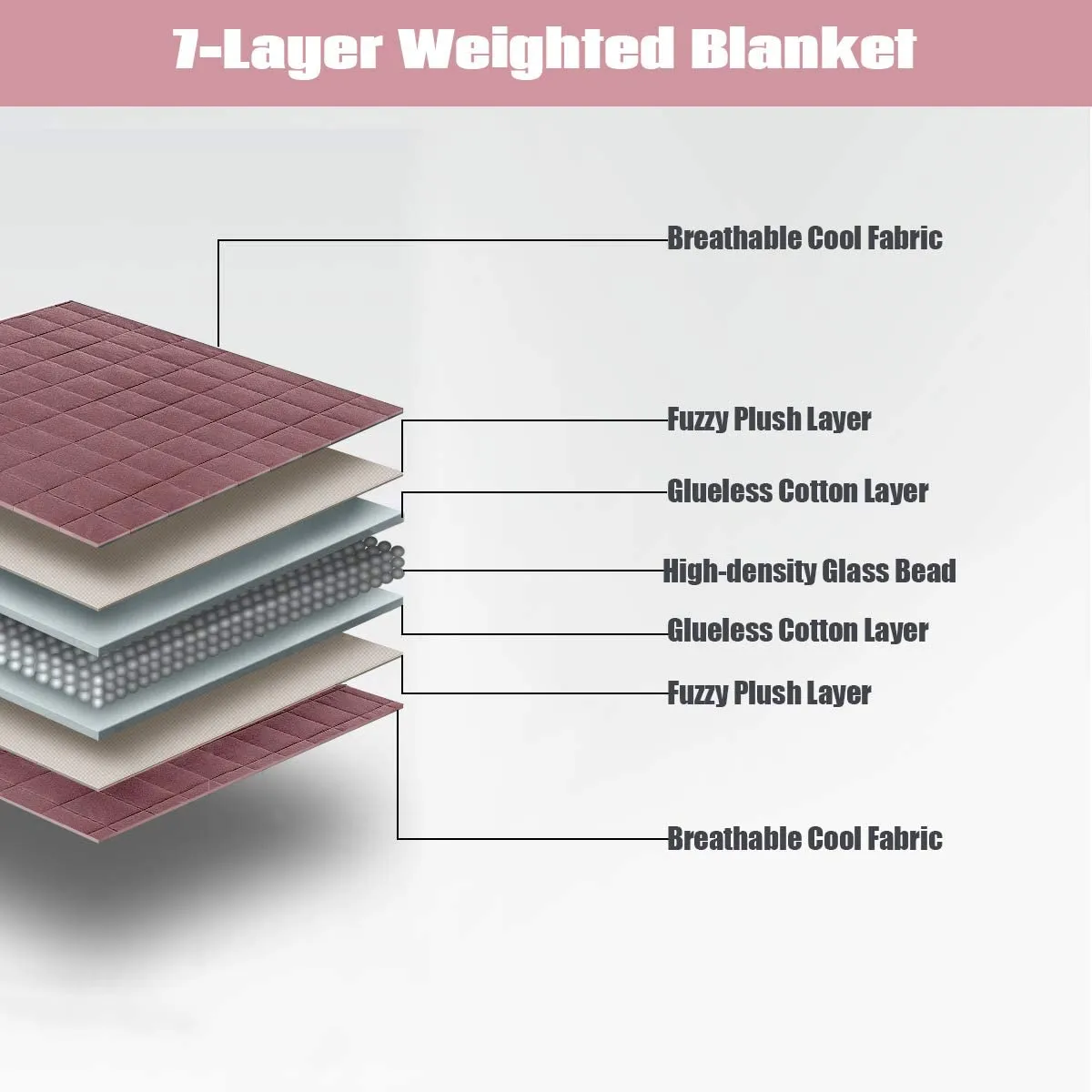 Luxury Cooling Silk Sewed in Cotton Pink, Blue, Green, 48" x 72"  60" x 80" | 15lbs