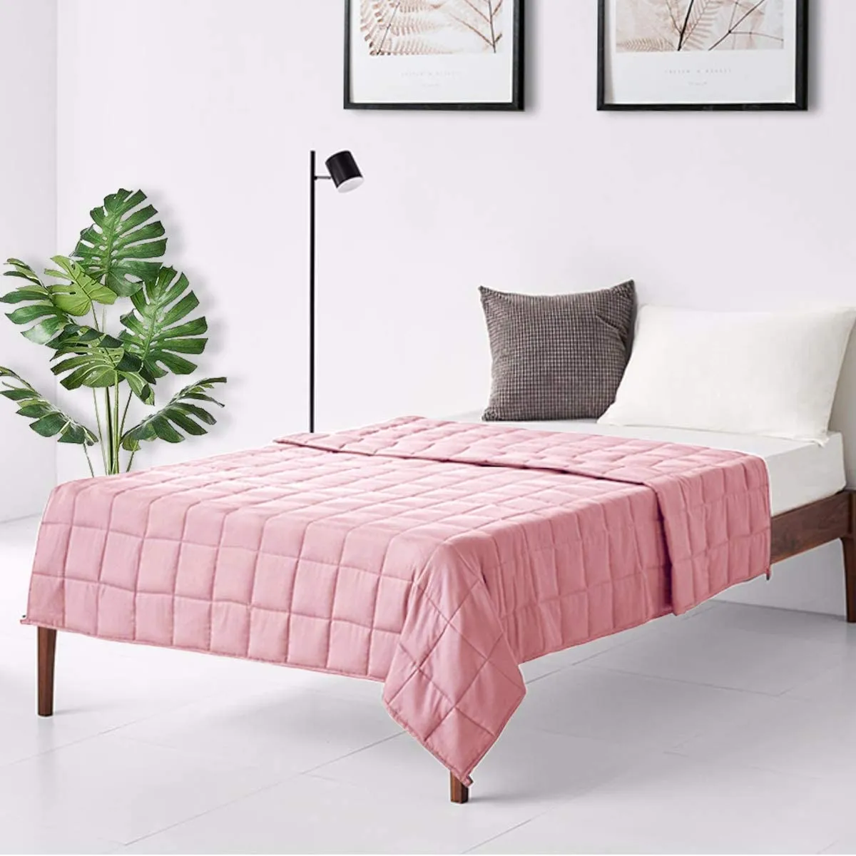 Luxury Cooling Silk Sewed in Cotton Pink, Blue, Green, 48" x 72"  60" x 80" | 15lbs