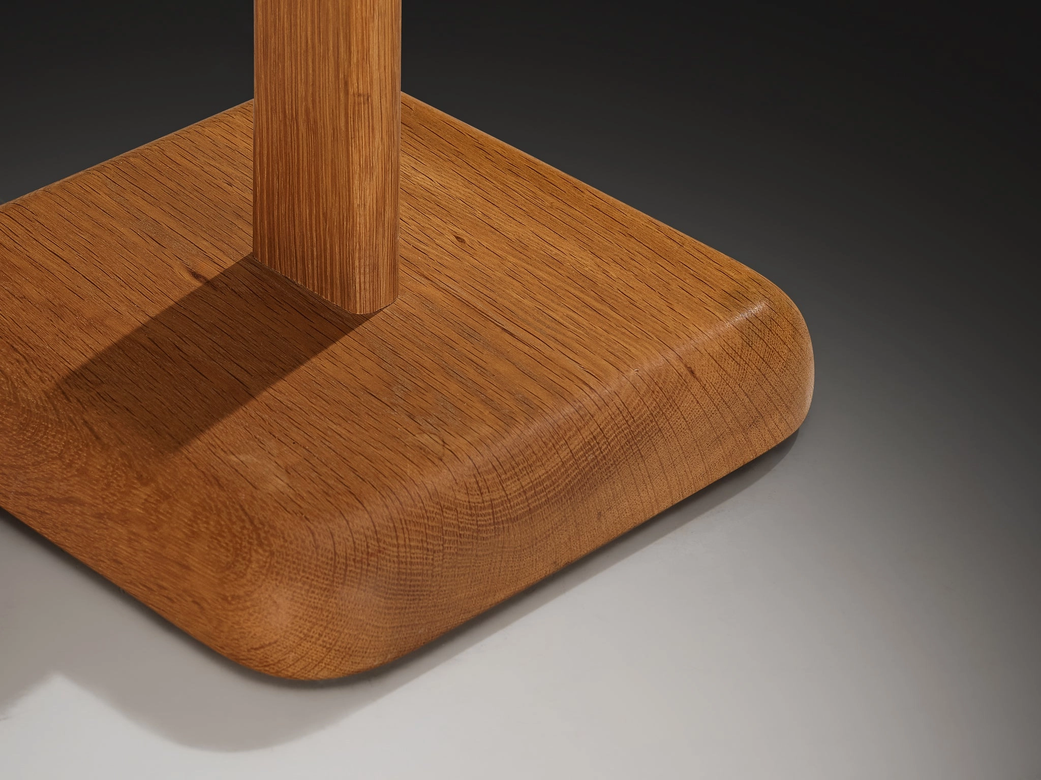 Luxus Vittsj Swedish Modern Floor Lamp in Oak with Silk Shade