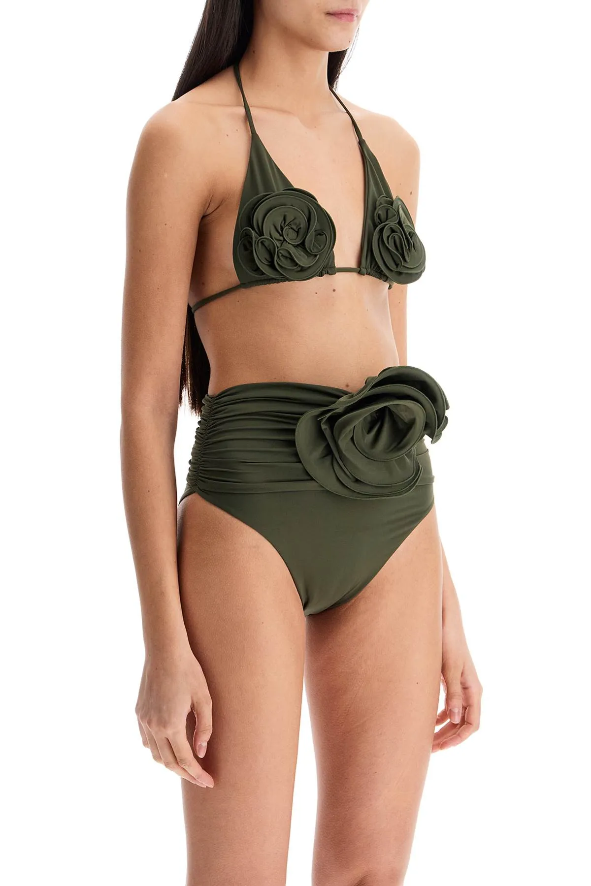 Magda Butrym Women's Floral Bikini Top With Vibrant