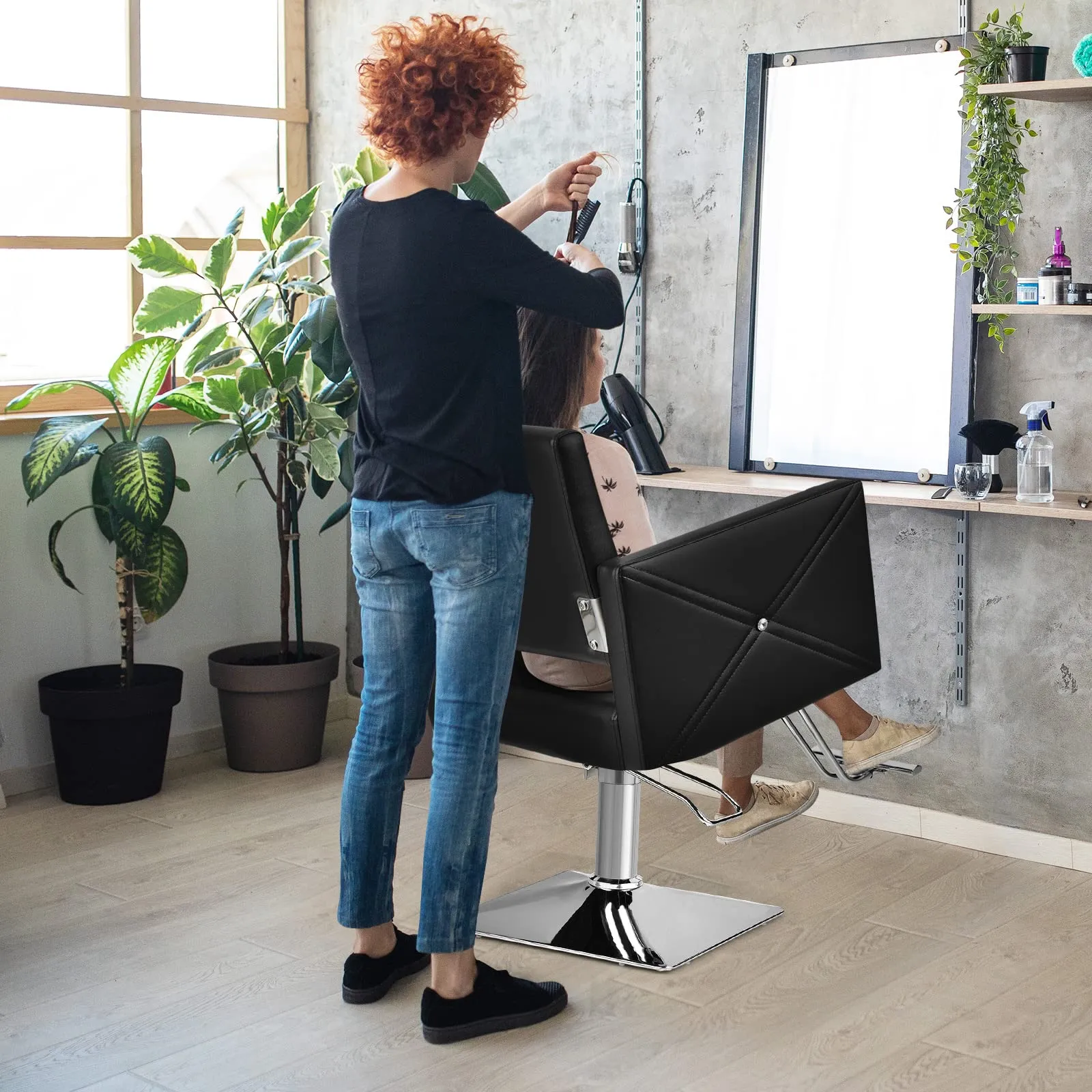 Makeup Hair Salon Chairs for Hair Stylist, Load up 330 LBS