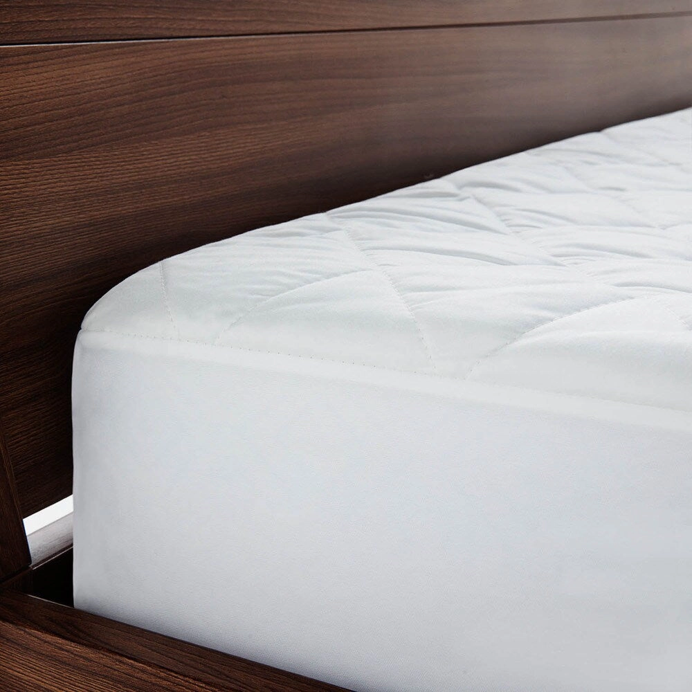 Malouf Sleep Tite Quilt Tite Quilted Waterproof Cotton Mattress Protector - White