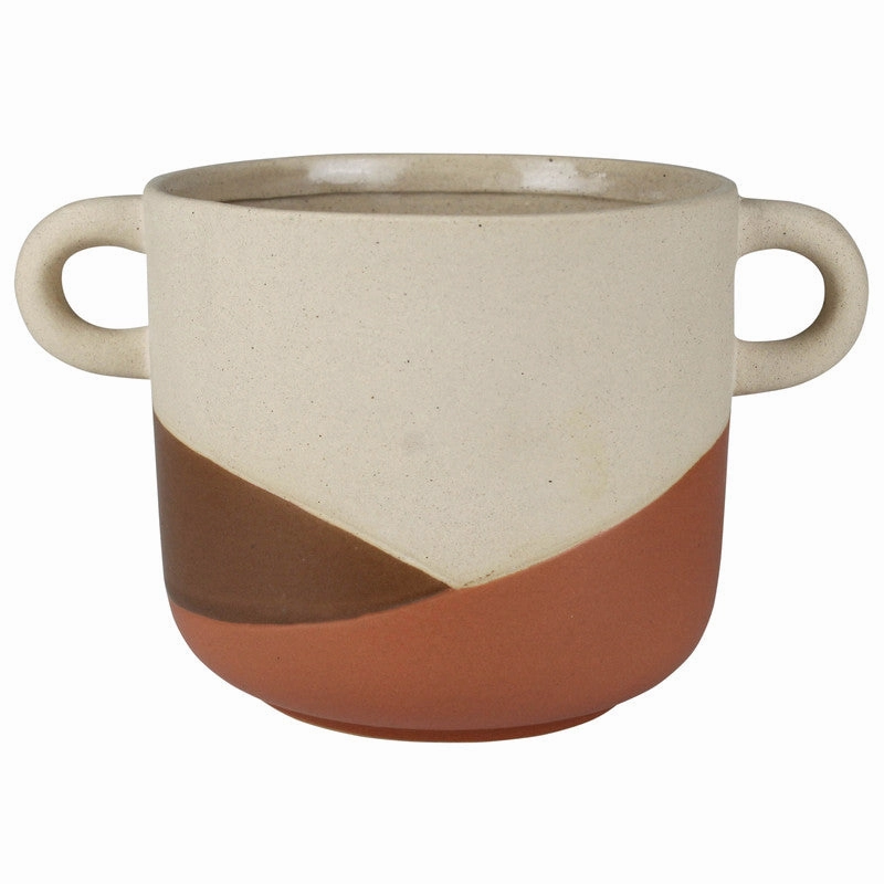 Manitu Cachepot with Handles, Ceramic - Lrg Vase,Ceramic Vase