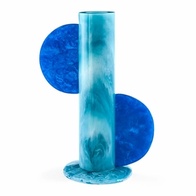 Marbleized Cylinder Vase | Jonathan Adler Mustique Vase,Glass Vase
