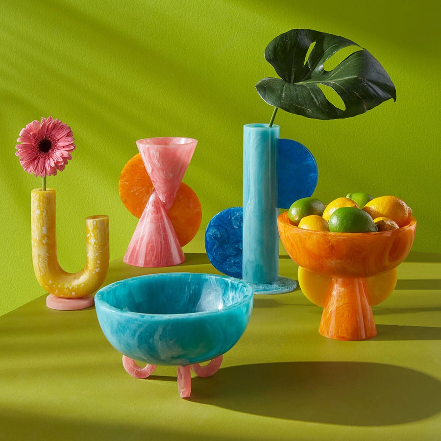 Marbleized Cylinder Vase | Jonathan Adler Mustique