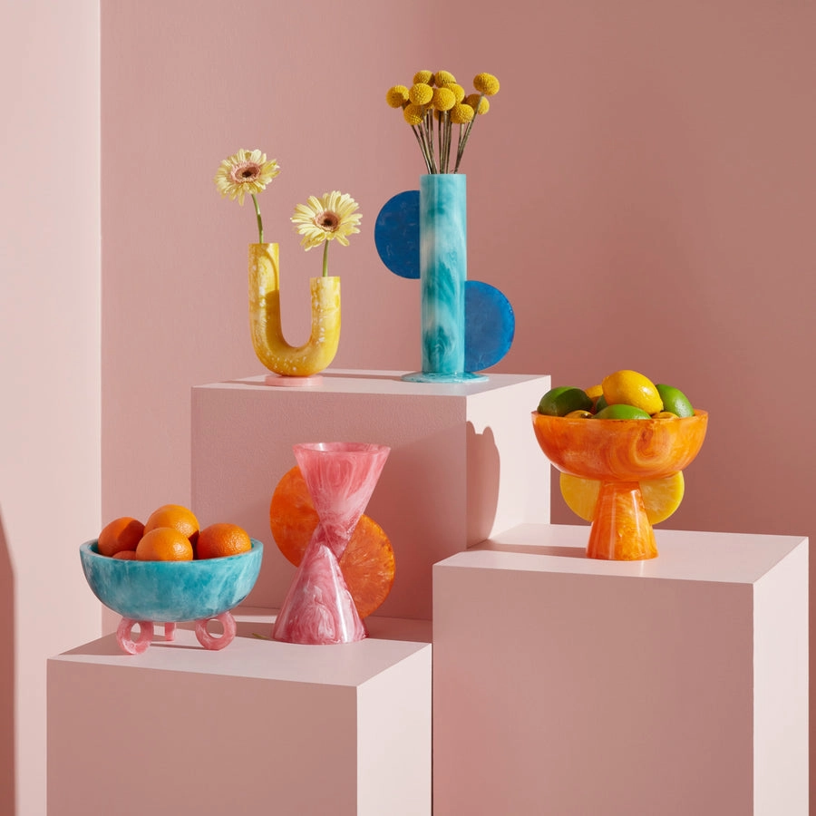 Marbleized Cylinder Vase | Jonathan Adler Mustique