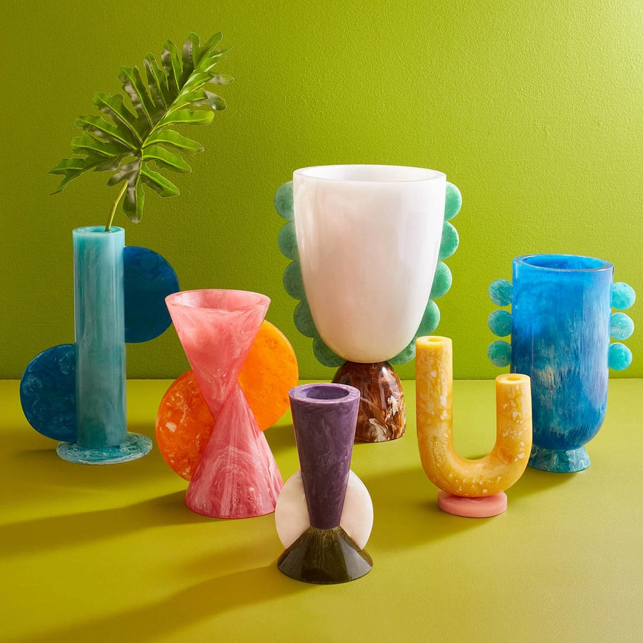 Marbleized Scalloped Vase | Jonathan Adler Mustique