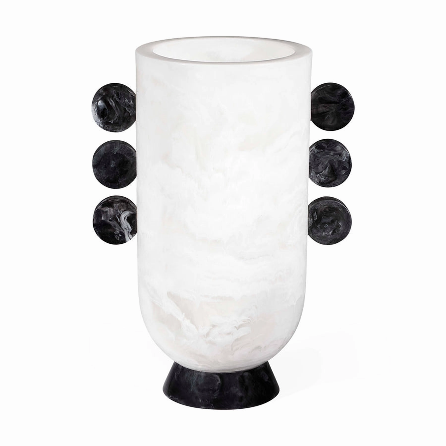 Marbleized White Urn | Jonathan Adler Mustique Vase,Glass Vase