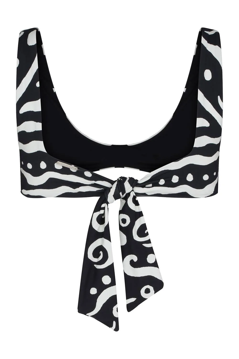 Marcela Bikini Top In Paradiso Black/white