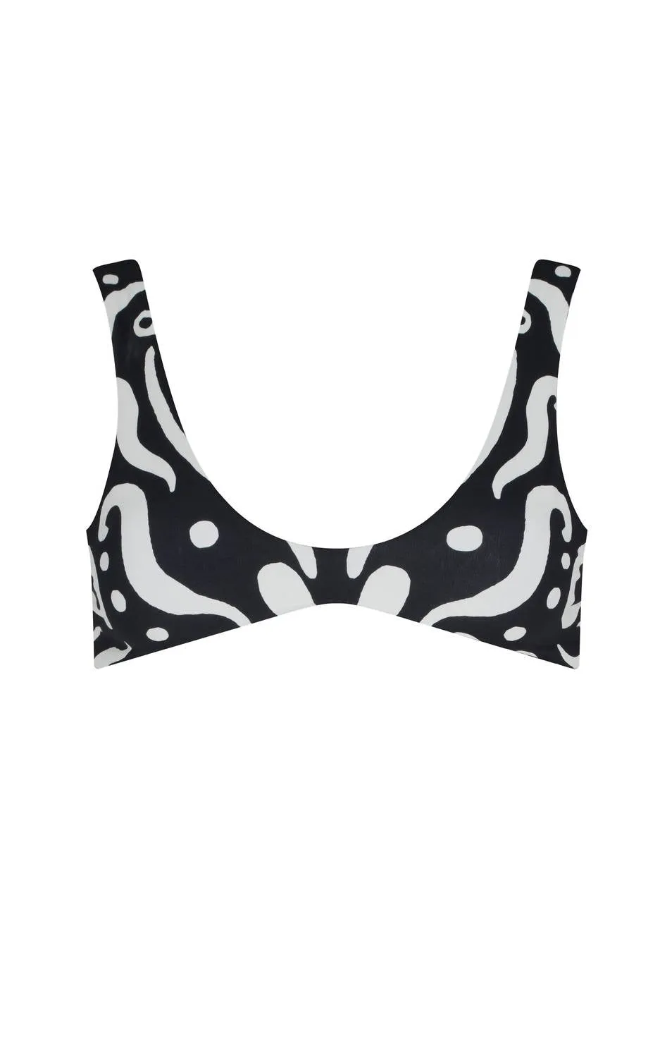 Marcela Bikini Top In Paradiso Black/white