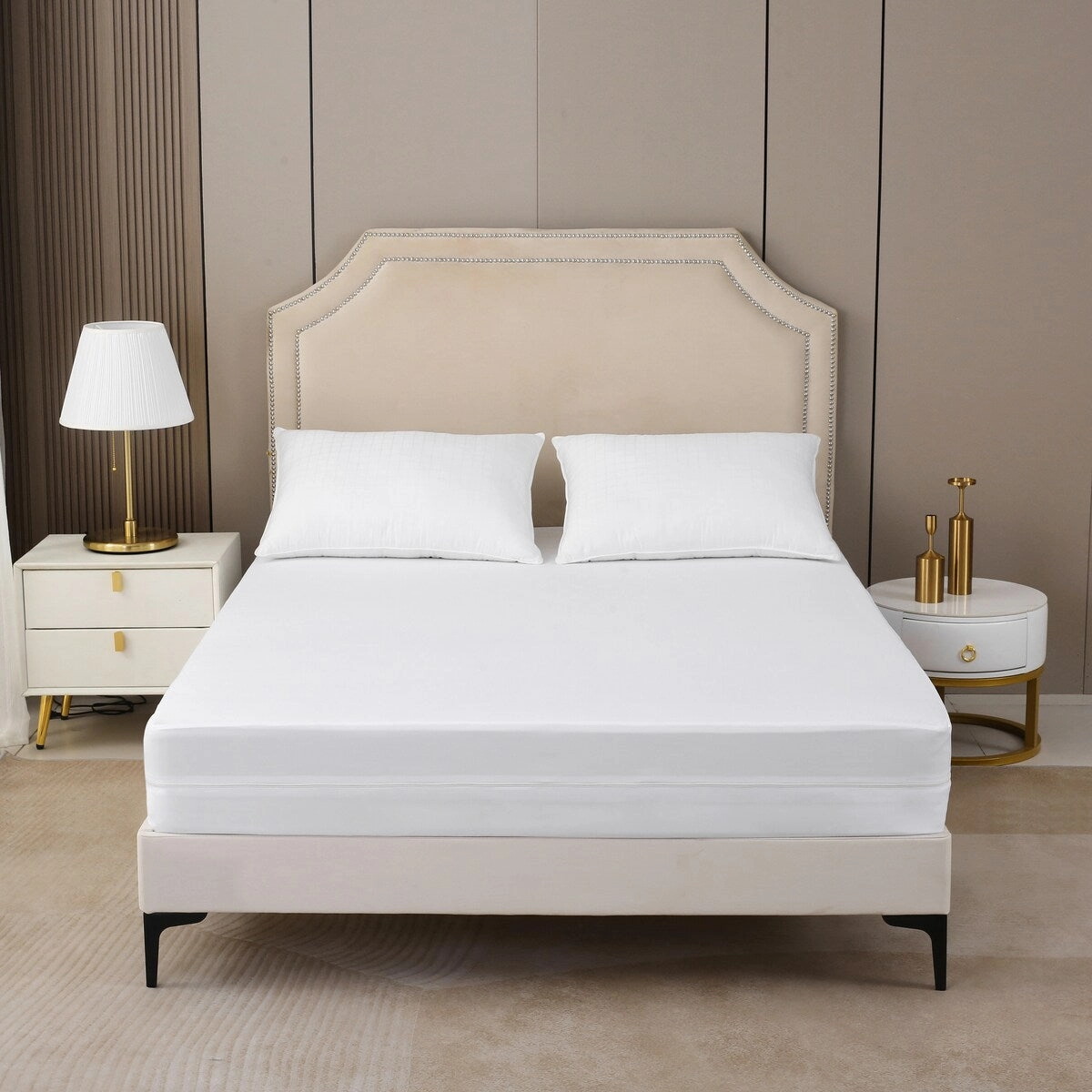 Marina Decoration Soft 100% Waterproof Bed Bug Proof Encasement Mattress Cover Invisible Zipper Mattress Protector mattress pads,mattress topper,bed protection