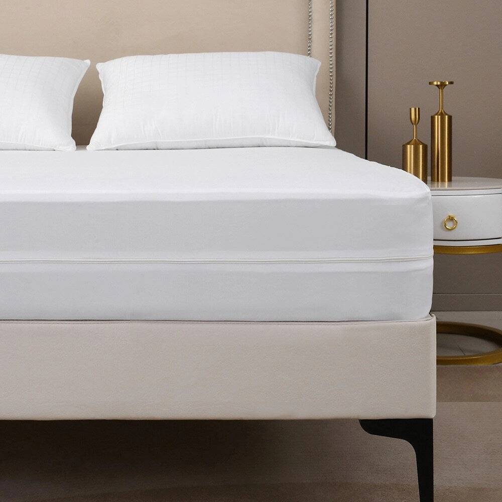 Marina Decoration Soft 100% Waterproof Bed Bug Proof Encasement Mattress Cover Invisible Zipper Mattress Protector