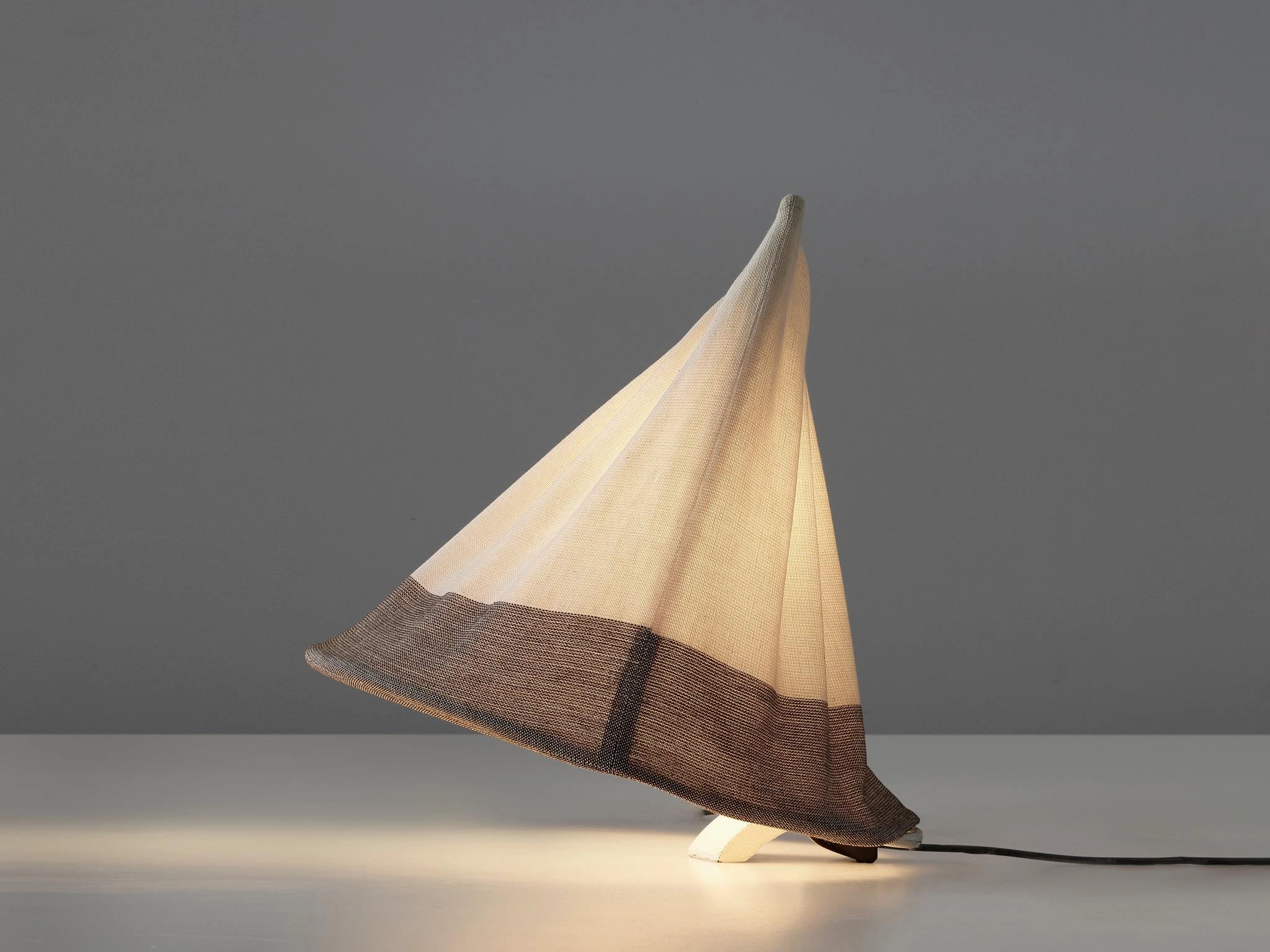 Mario Bellini for Artemide Table or Floor Lamp 'Circo' in Off-White Canvas