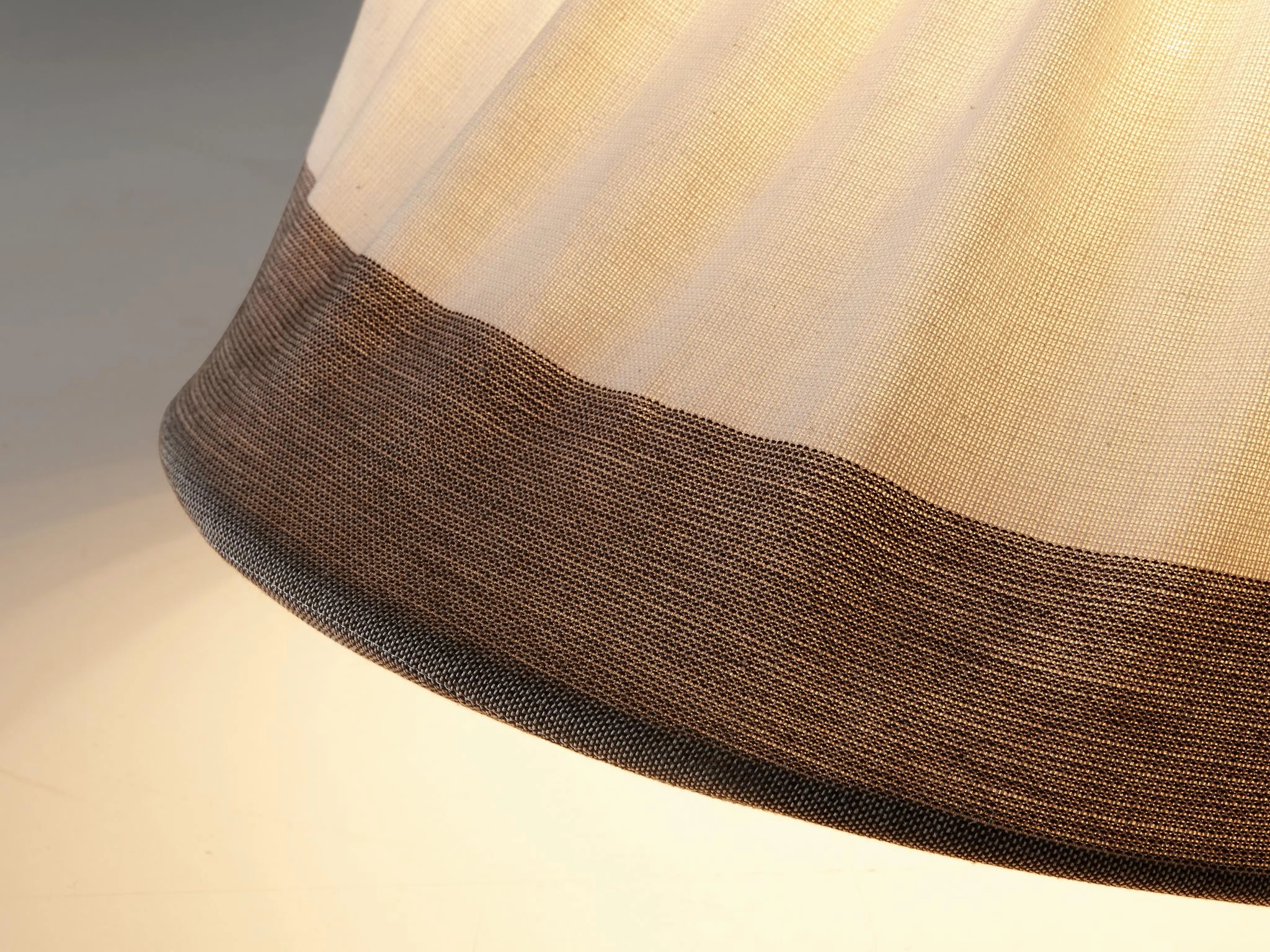 Mario Bellini for Artemide Table or Floor Lamp 'Circo' in Off-White Canvas