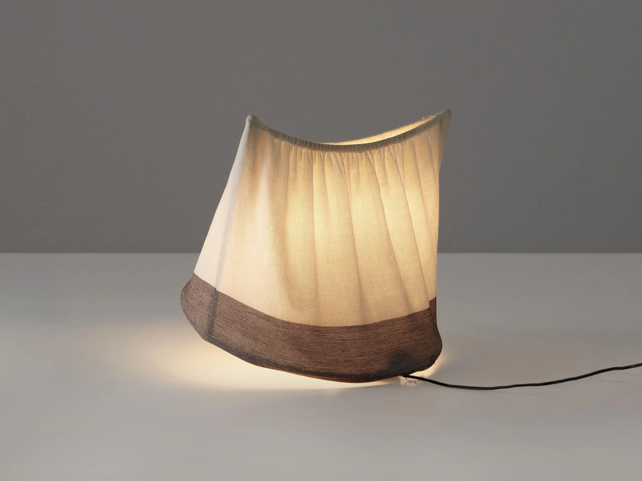 Mario Bellini for Artemide Table or Floor Lamp 'Circo' in Off-White Canvas