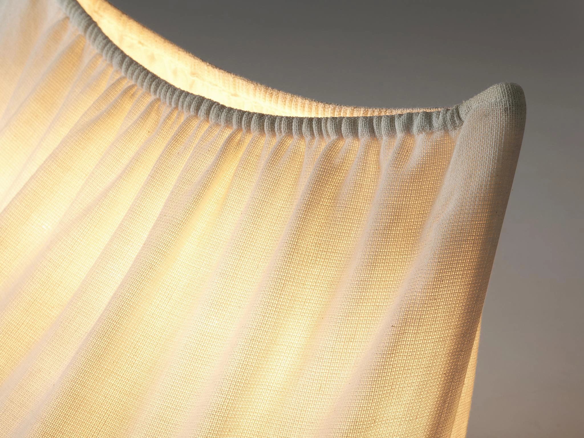 Mario Bellini for Artemide Table or Floor Lamp 'Circo' in Off-White Canvas